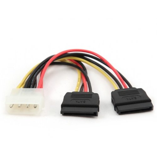 Купить Кабель Cablexpert Molex to 2 x SATA 0.3m (CC-SATA-PSY-0.3M) - цена в Харькове, Киеве, Днепре, Одессе
в интернет-магазине Telemart фото