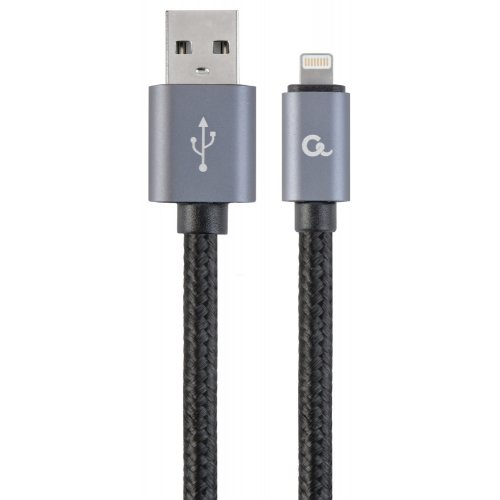 

Cablexpert USB 2.0 to Lightning 1.8m Cotton braided Charge/Sync (CCB-mUSB2B-AMLM-6) Black
