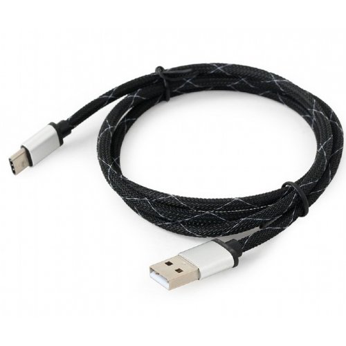 Photo Cablexpert USB 2.0 to USB Type-C 2.4A 2.5m Charge/Sync (CCP-USB2-AMCM-2.5M) Black