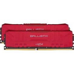 Фото Crucial DDR4 16GB (2x8GB) 2666Mhz Ballistix Red (BL2K8G26C16U4R)