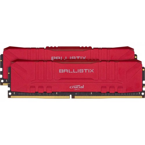 Фото ОЗП Crucial DDR4 16GB (2x8GB) 2666Mhz Ballistix Red (BL2K8G26C16U4R)