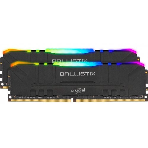 Фото ОЗП Crucial DDR4 16GB (2x8GB) 3600Mhz Ballistix RGB Black (BL2K8G36C16U4BL)