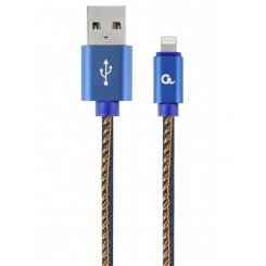 USB Кабель Cablexpert USB 2.0 to Lightning 2.1A 2m Premium Denim (CC-USB2J-AMLM-2M-BL) Blue