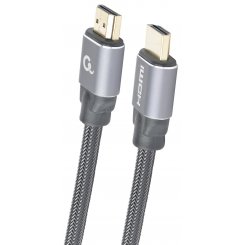 Кабель Cablexpert HDMI-HDMI with ethernet 2m Premium Series (CCBP-HDMI-2M) Grey/Silver