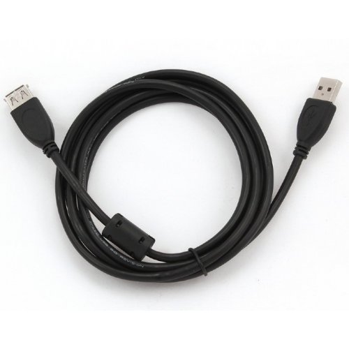Кабель Cablexpert USB 2.0 AM-AF Ferrite 1.5m (CCF-USB2-AMAF-1.5M) Black купити в Україні | Telemart фото