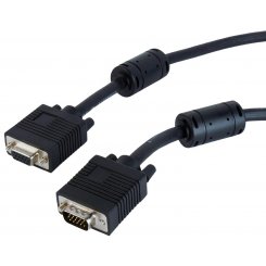 Кабель Cablexpert VGA-VGA 3m M/F HD15 Dual-shielded 2 x Ferrite (CC-PPVGAX-10-B) Black