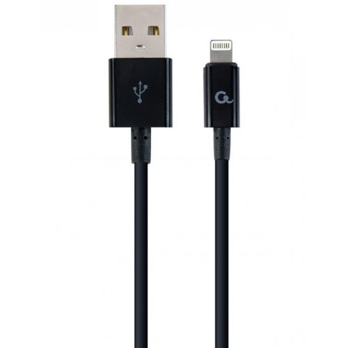 Купить USB Кабель Cablexpert USB 2.0 to Lightning 2.1A 1m Charge/Sync (CC-USB2P-AMLM-1M) Black - цена в Харькове, Киеве, Днепре, Одессе
в интернет-магазине Telemart фото