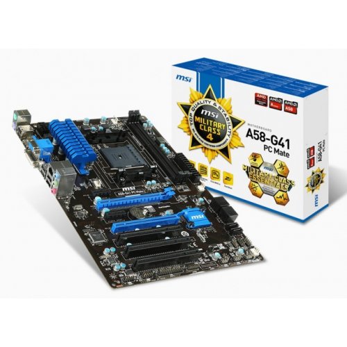Продати Материнська плата MSI A58-G41 PC MATE (sFM2+, AMD A58) за Trade-In у інтернет-магазині Телемарт - Київ, Дніпро, Україна фото