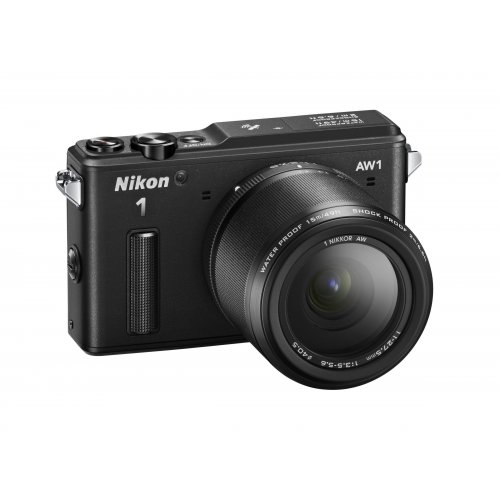 Купити Цифрові фотоапарати Nikon 1 AW1 10 2.8 AW + 11–27.5 AW Kit Black - ціна в Києві, Львові, Вінниці, Хмельницькому, Франківську, Україні | інтернет-магазин TELEMART.UA фото