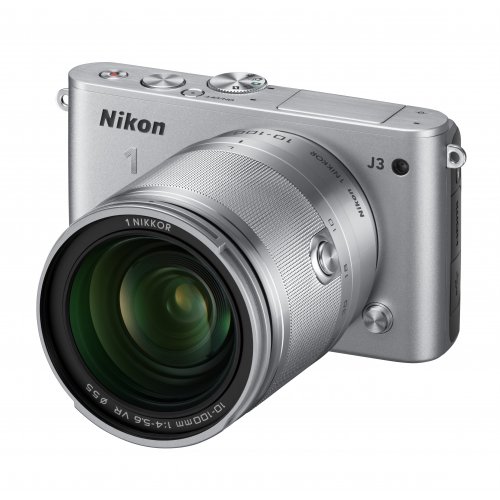 Купить Цифровые фотоаппараты Nikon 1 J3 10-100 VR Kit Silver - цена в Харькове, Киеве, Днепре, Одессе
в интернет-магазине Telemart фото