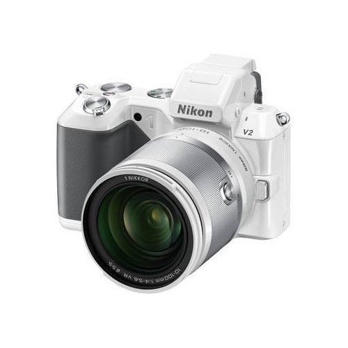 Купить Цифровые фотоаппараты Nikon 1 V2 10-100 VR Kit White - цена в Харькове, Киеве, Днепре, Одессе
в интернет-магазине Telemart фото