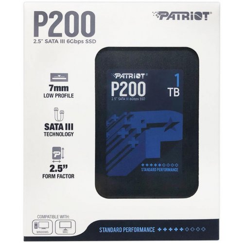 Продать SSD-диск Patriot P200 1TB 2.5" (P200S1TB25) по Trade-In интернет-магазине Телемарт - Киев, Днепр, Украина фото