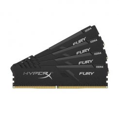 Фото HyperX DDR4 64GB (4x16GB) 3000Mhz Fury Black (HX430C15FB3K4/64)