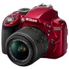 Фото Цифровые фотоаппараты Nikon D3300 18-55 VR II Kit Red