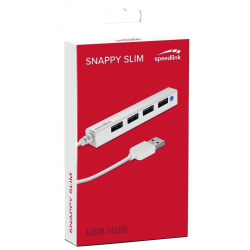 Купить USB-хаб SPEEDLINK SNAPPY Slim USB 2.0 4-ports (SL-140000-WE) White - цена в Харькове, Киеве, Днепре, Одессе
в интернет-магазине Telemart фото