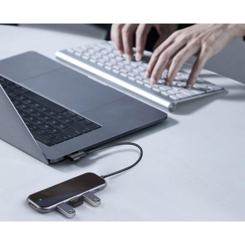 Купить USB-хаб Baseus Multi-functional (CAHUB-BZ0G) Deep Gray - цена в Харькове, Киеве, Днепре, Одессе
в интернет-магазине Telemart фото