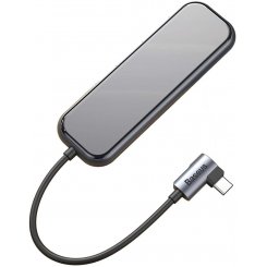 Фото USB-хаб Baseus Multi-functional USB Type-C PD to USB 3.0 4 ports (CAHUB-EZ0G) Deep Gray