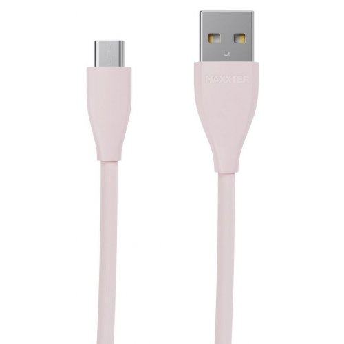 Купить Кабель Maxxter USB 2.0 to micro USB 2.4А 1m (UB-M-USB-01GP) Pink - цена в Харькове, Киеве, Днепре, Одессе
в интернет-магазине Telemart фото