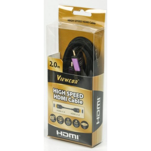 Купити Кабель Viewcon HDMI-HDMI 2m v1.4 Ferrite (VC-HDMI-510-2m) - ціна в Києві, Львові, Вінниці, Хмельницькому, Франківську, Україні | інтернет-магазин TELEMART.UA фото