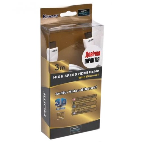 

Viewcon HDMI-HDMI 3m v1.4 (VD161-3M) White