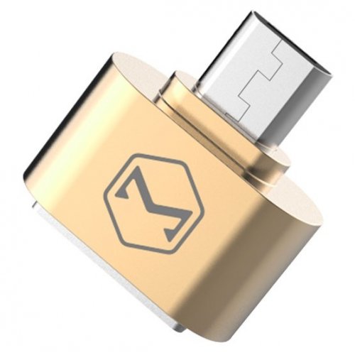 Купить Адаптер McDodo OTG USB 2.0 to micro USB F/M (OT-0972) Gold - цена в Харькове, Киеве, Днепре, Одессе
в интернет-магазине Telemart фото