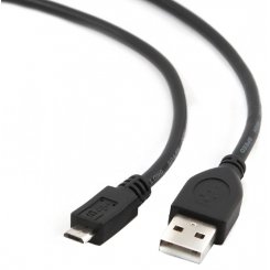 Кабель Cablexpert USB 2.0-microUSB 5pin AM-BM 1.8m Premium (CCP-mUSB2-AMBM-6) Black