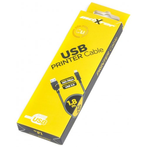 Кабель Maxxter USB 2.0 AM-BM 1.8m (UB-AMBM-6) купить в Украине | Telemart фото