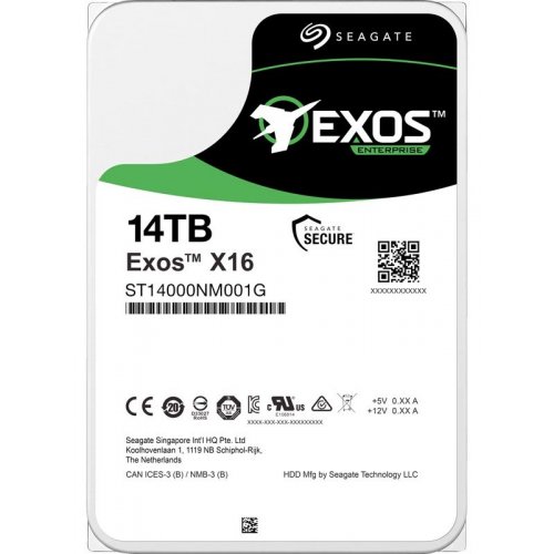 Фото Жесткий диск Seagate Exos X16 512e/4Kn 14TB 7200RPM 3.5