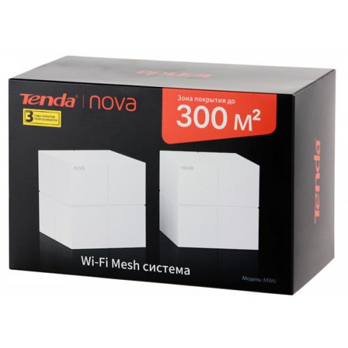 Купить Wi-Fi роутер Tenda Nova Mesh WiFi System MW6 (2-pack) - цена в Харькове, Киеве, Днепре, Одессе
в интернет-магазине Telemart фото