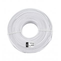 Бухта телефонного кабеля Cablexpert Flat telephone cable CCA 100m (TC1000S-100M) White