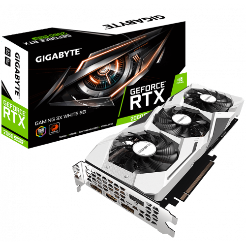 Фото Видеокарта Gigabyte GeForce RTX 2060 SUPER Gaming 3X White 8192MB (GV-N206SGAMING WHITE-8GD)