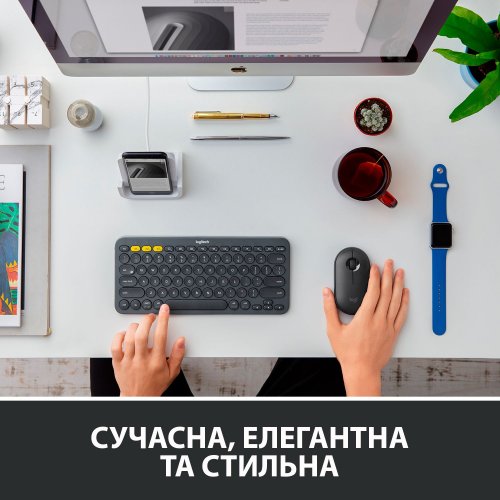 Купить Мышка Logitech Pebble M350 (910-005718) Graphite - цена в Харькове, Киеве, Днепре, Одессе
в интернет-магазине Telemart фото