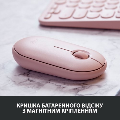 Купити Миша Logitech Pebble M350 (910-005717) Rose - ціна в Києві, Львові, Вінниці, Хмельницькому, Франківську, Україні | інтернет-магазин TELEMART.UA фото
