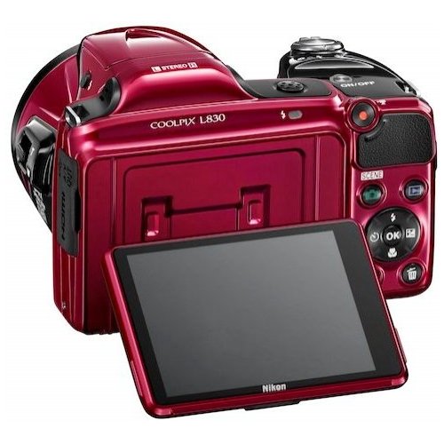 Купити Цифрові фотоапарати Nikon Coolpix L830 Red - ціна в Києві, Львові, Вінниці, Хмельницькому, Франківську, Україні | інтернет-магазин TELEMART.UA фото