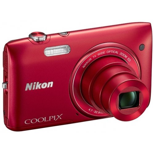 Купити Цифрові фотоапарати Nikon Coolpix S3400 Red - ціна в Києві, Львові, Вінниці, Хмельницькому, Франківську, Україні | інтернет-магазин TELEMART.UA фото