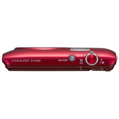 Купити Цифрові фотоапарати Nikon Coolpix S3400 Red - ціна в Києві, Львові, Вінниці, Хмельницькому, Франківську, Україні | інтернет-магазин TELEMART.UA фото
