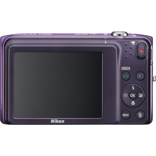 Купити Цифрові фотоапарати Nikon Coolpix S3500 Purple - ціна в Києві, Львові, Вінниці, Хмельницькому, Франківську, Україні | інтернет-магазин TELEMART.UA фото