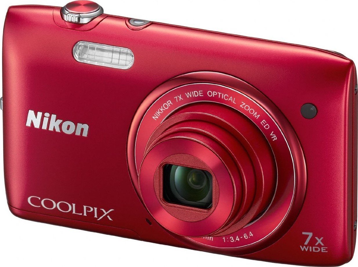 Купить Цифровые фотоаппараты Nikon Coolpix S3500 Red - цена в Харькове ...