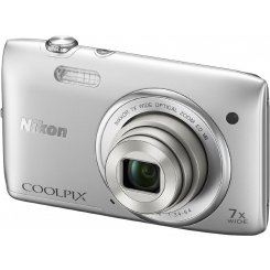 Цифрові фотоапарати Nikon Coolpix S3500 Silver