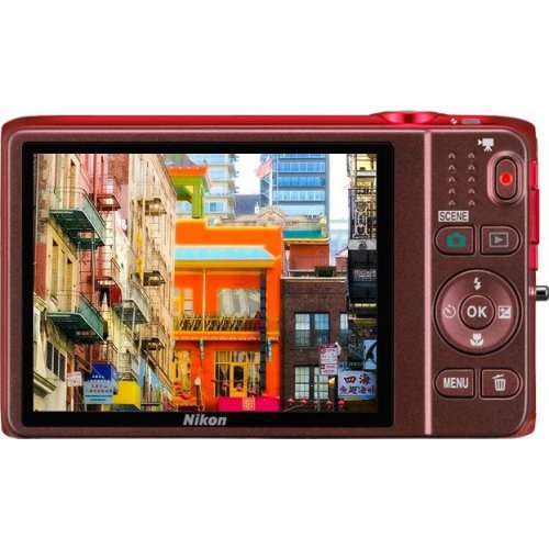Купити Цифрові фотоапарати Nikon Coolpix S6500 Red - ціна в Києві, Львові, Вінниці, Хмельницькому, Франківську, Україні | інтернет-магазин TELEMART.UA фото