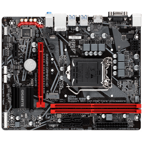 Photo Motherboard Gigabyte B460M GAMING HD (s1200, Intel B460)