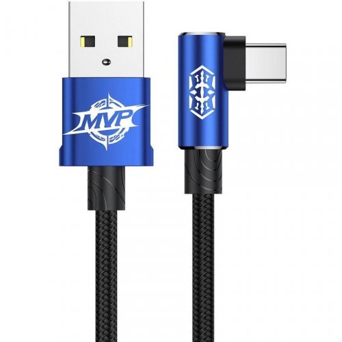Купить Кабель Baseus MVP Elbow Type Cable USB to USB Type-C 1m 2A Data/Charge (CATMVP-A03) Blue - цена в Харькове, Киеве, Днепре, Одессе
в интернет-магазине Telemart фото