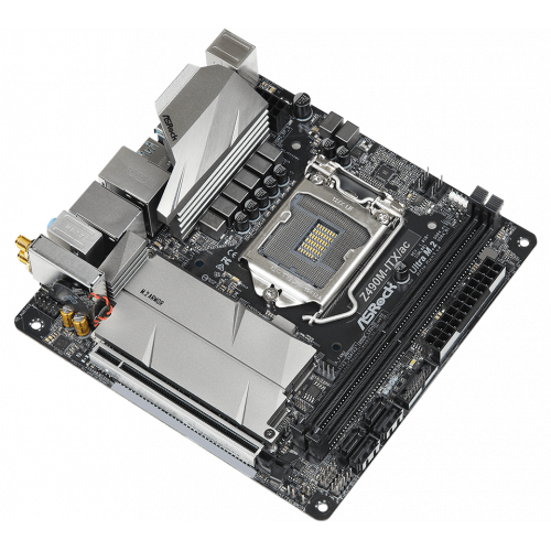 Photo Motherboard AsRock Z490M-ITX/ac (s1200, Intel Z490)