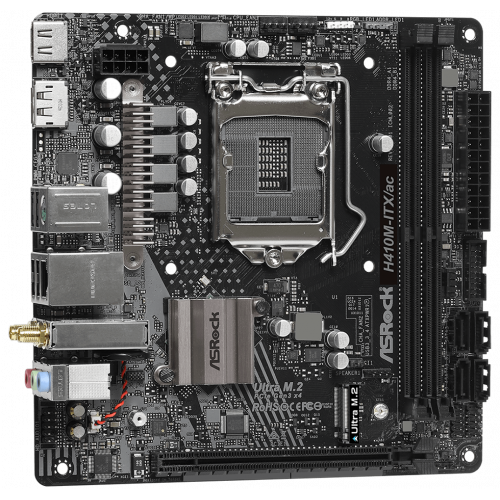 Photo Motherboard AsRock H410M-ITX/ac (s1200, Intel H410)