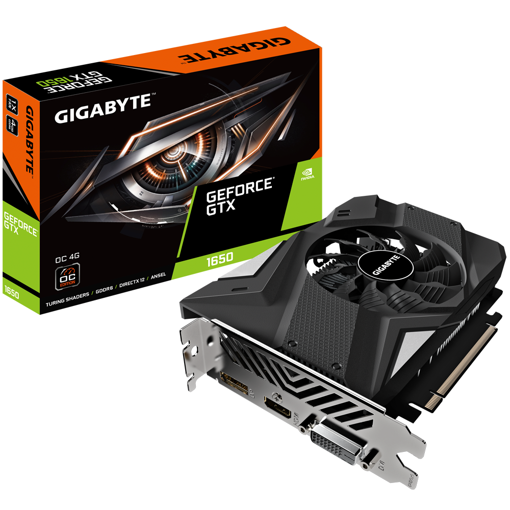 Купить Видеокарта Gigabyte GeForce GTX 1650 D6 OC 4096MB (GV-N1656OC-4GD) с  проверкой совместимости: обзор, характеристики, цена в Киеве, Днепре,  Одессе, Харькове, Украине | интернет-магазин TELEMART.UA