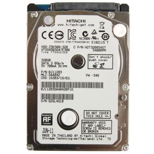 Продати Жорсткий диск Hitachi Travelstar Z5K500 320GB 8MB 5400RPM 2.5" (0J11283) за Trade-In у інтернет-магазині Телемарт - Київ, Дніпро, Україна фото