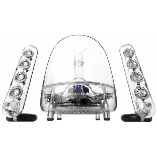 Акустична система Harman/Kardon SoundSticks Wireless (SOUNDSTICKSBTEUP) Transparent купити в Україні: Київ, Львів, Хмельницький, Тернопіль, Івано-Франківськ | Низька ціна, відгуки, характеристики від TELEMART фото