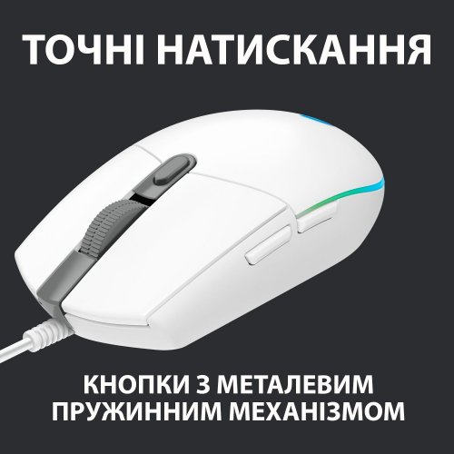 Photo Mouse Logitech G102 Lightsync (910-005824) White