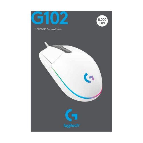 Photo Mouse Logitech G102 Lightsync (910-005824) White