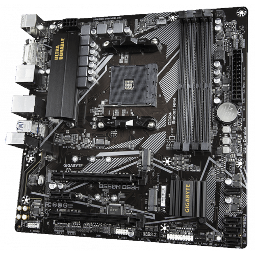 Photo Motherboard Gigabyte B550M DS3H (sAM4, AMD B550)